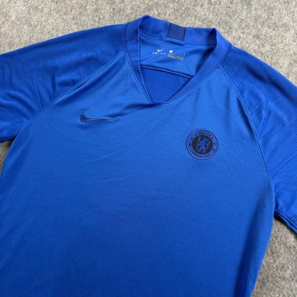 Nike Chelsea FC Dri-FIT Training Jersey Mens Blue Soccer Shirt Short Sleeve